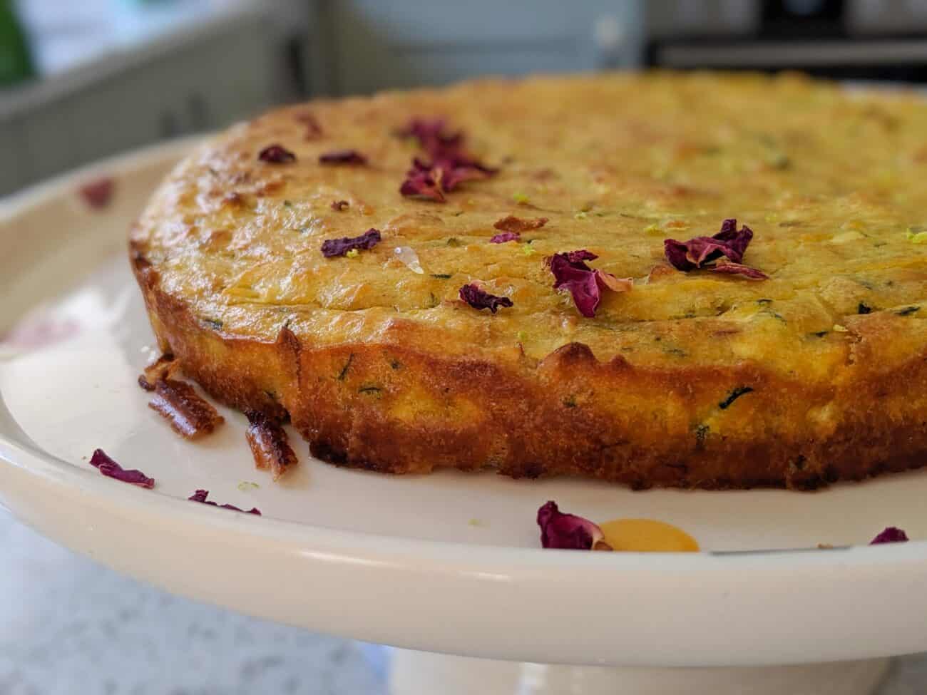 Lemon, Apple and Courgette Cake