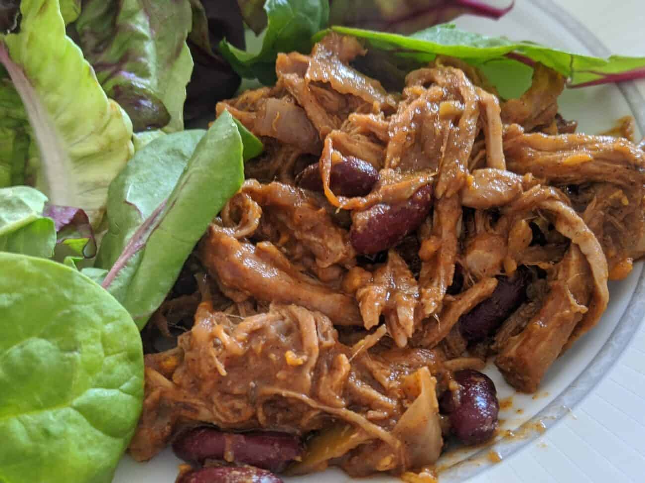 Slow Cooked Pulled Pork ‘n’ Beans