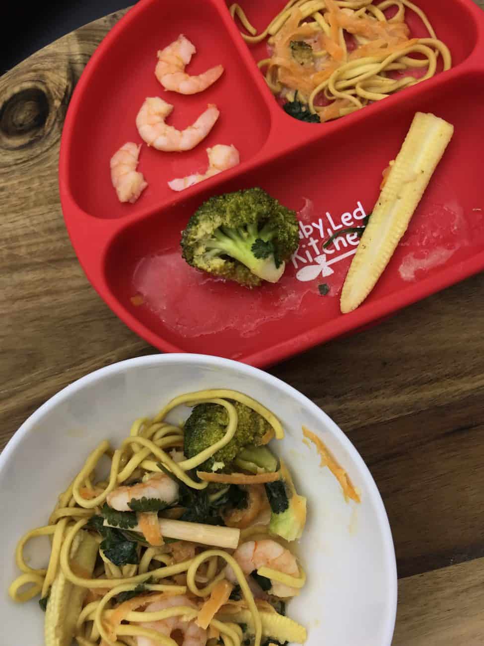 Baby Stir Fry and Noodles
