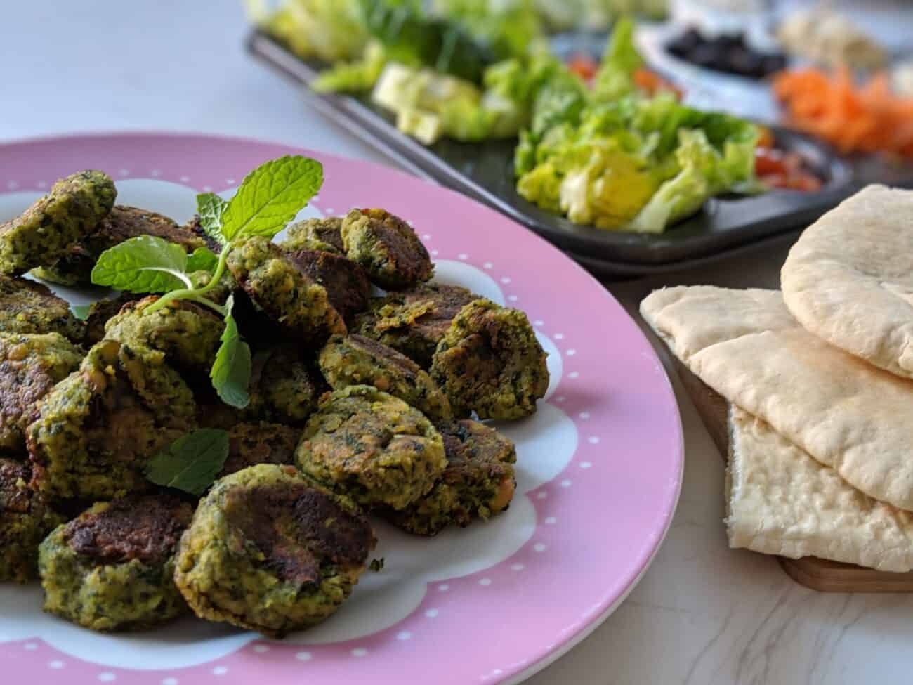 Spinach, Pea and Mint Falafel