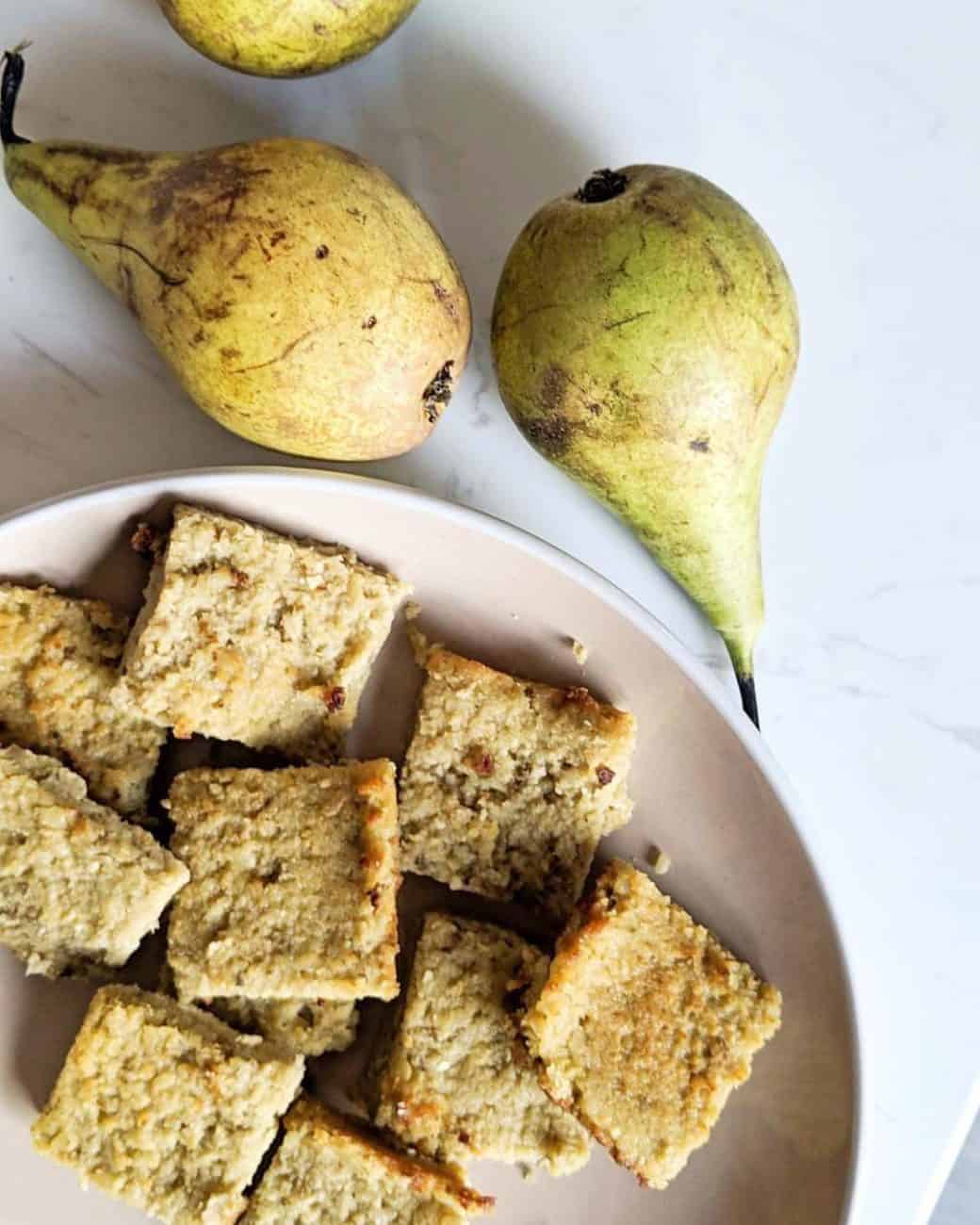 Pear and Cashew Squares