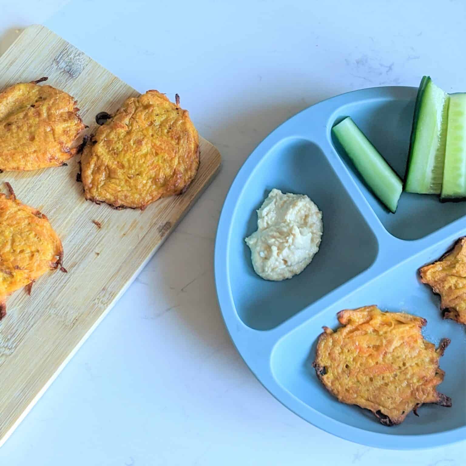 Curried Broccoli and Carrot Fritters Baby Led Kitchen